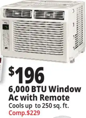 Ocean State Job Lot 6,000 BTU Window Ac with Remote offer