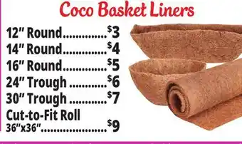 Ocean State Job Lot Coco Basket Liners offer