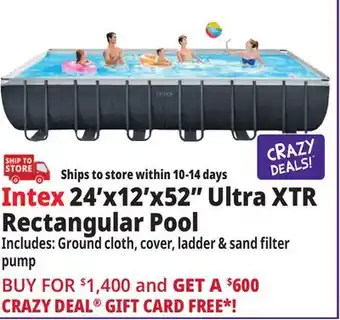 Ocean State Job Lot 24' x 12' x 52 Ultra XTR Rectangular Pool offer