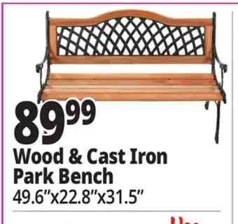 Ocean State Job Lot Wood & Cast Iron Park Bench offer