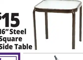Ocean State Job Lot 16 Steel Square Side Table offer