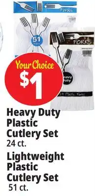 Ocean State Job Lot Heavy Duty Plastic Cutlery Set offer