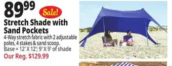 Ocean State Job Lot Stretch Shade with Sand Pockets offer