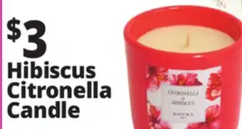 Ocean State Job Lot Hibiscus Citronella Candle offer