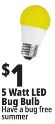 Ocean State Job Lot 5 Watt LED Bug Bulb offer