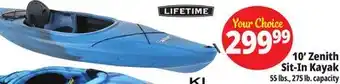 Ocean State Job Lot 10' Zenith Sit-In Kayak offer