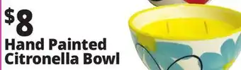 Ocean State Job Lot Hand Painted Citronella Bowl offer