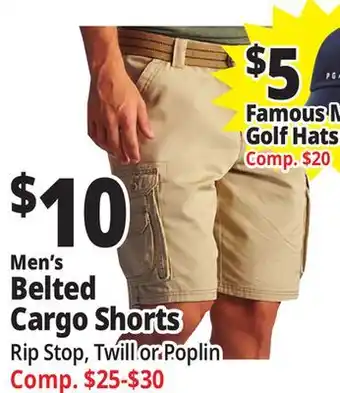 Ocean State Job Lot Men's Belted Cargo Shorts offer