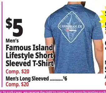 Ocean State Job Lot Men's Famous Island Lifestyle Short Sleeved T-Shirt offer