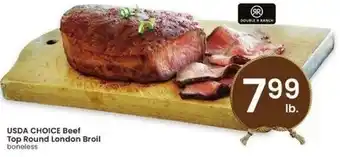 Albertsons USDA CHOICE Beef Top Round London Broil boneless offer