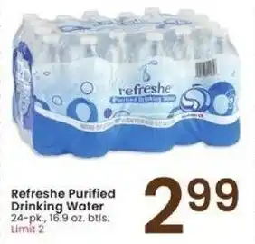 Albertsons Refreshe Purified Drinking Water 24-pk, 16.9 oz. btls offer
