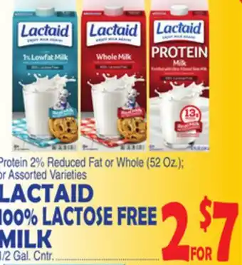 Bravo Supermarkets LACTAID 100% LACTOSE FREE MILK 1/2 Gal. Cntr offer