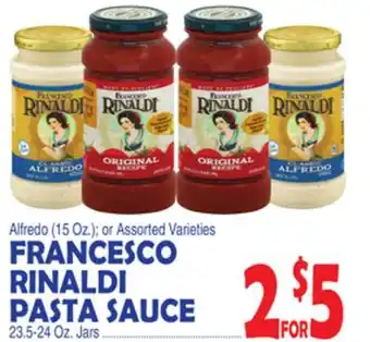 Bravo Supermarkets FRANCESCO RINALDI PASTA SAUCE 23.5-24 Oz. Jars offer