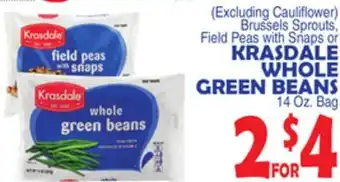 Bravo Supermarkets KRASDALE WHOLE GREEN BEANS offer