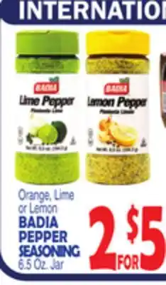 Bravo Supermarkets BADIA PEPPER SEASONING offer