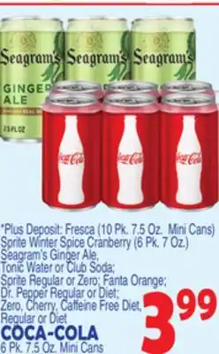 Bravo Supermarkets COCA-COLA 6 Pk 7.5 Oz offer