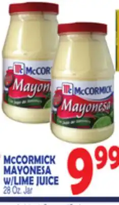 Bravo Supermarkets CORMICK MAYONESA W/LIME JUICE offer