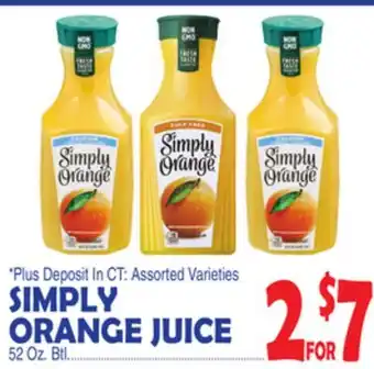 Bravo Supermarkets SIMPLY ORANGE JUICE offer