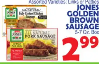 Bravo Supermarkets JONES GOLDEN BROWN SAUSAGE offer