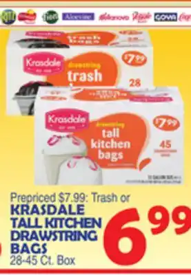 Bravo Supermarkets KRASDALE TALL KITCHEN DRAWSTRING BAGS offer