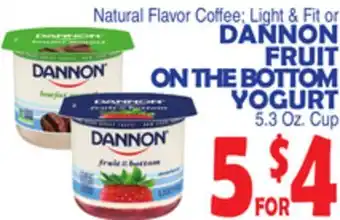 Bravo Supermarkets DANNON FRUIT ON THE BOTTOM YOGURT offer