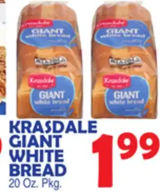 Bravo Supermarkets KRASDALE GIANT WHITE BREAD offer