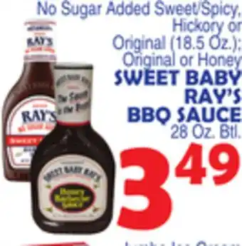 Bravo Supermarkets SWEET BABY RAY'S BBQ SAUCE 28 Oz. Btl offer