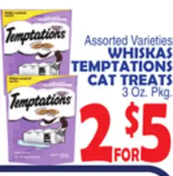 Bravo Supermarkets WHISKAS TEMPTATIONS CAT TREATS offer