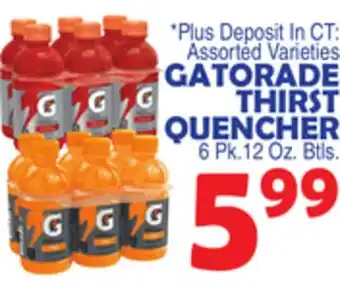 Bravo Supermarkets GATORADE THIRST QUENCHER offer