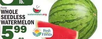 C Town WHOLE SEEDLESS WATERMELON offer