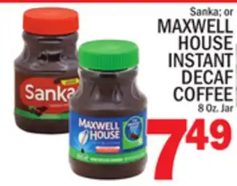 C Town MAXWELL HOUSE INSTANT DECAF COFFEE offer