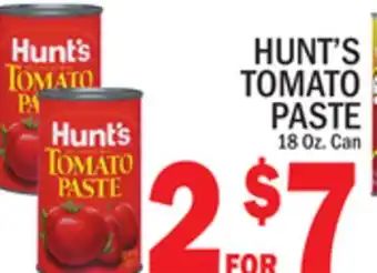 C Town HUNT'S TOMATO PASTE offer