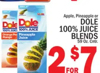 C Town DOLE 100% JUICE BLENDS offer