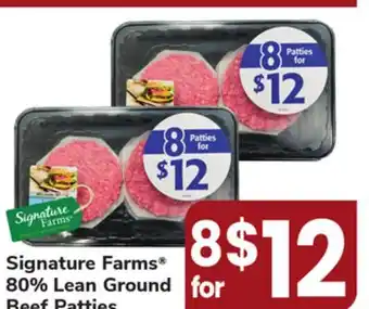 ACME Signature Farms 80% Lean Ground Beef Patties offer