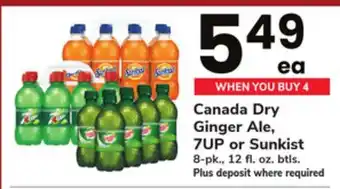 ACME Canada Dry Ginger Ale, 7UP or Sunkist offer