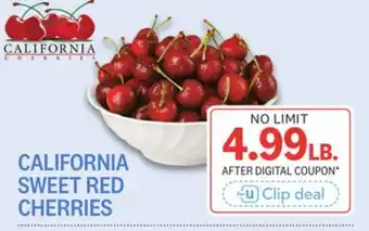 Kings Food Markets CALIFORNIA SWEET RED CHERRIES offer