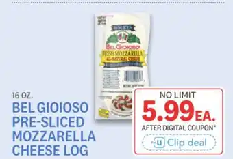 Kings Food Markets BELGIOIOSO PRE-SLICED MOZZARELLA CHEESE LOG offer
