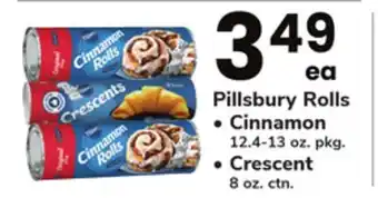 ACME Pillsbury Rolls • Cinnamon 12.4-13 oz. pkg. • Crescent 8 oz. ctn offer