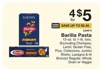 Fairway Store Market Barilla Pasta offer