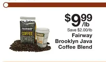 Fairway Store Market Fairway Brooklyn Java Coffee Blend offer
