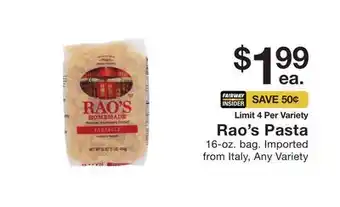 Fairway Store Market Rao's Pasta offer