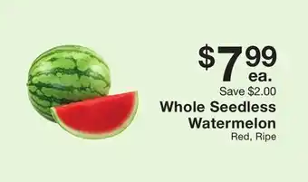 Fairway Store Market Whole Seedless Watermelon offer