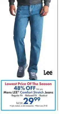 Boscov's Mens LEE Comfort Stretch Jeans offer