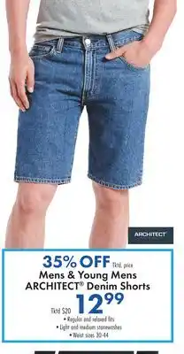 Boscov's Mens & Young Mens ARCHITECT Denim Shorts offer