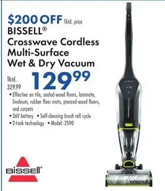 Boscov's BISSELL Crosswave Cordless Multi-Surface Wet & Dry Vacuum offer