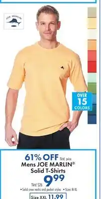 Boscov's Mens JOE MARLIN Solid T-Shirts offer