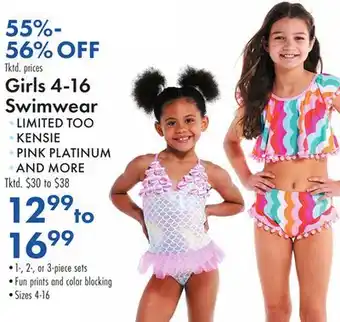 Boscov's Girls 4-16 Swimwear offer