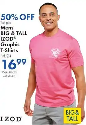 Boscov's Mens BIG & TALL IZOD Graphic T-Shirts offer