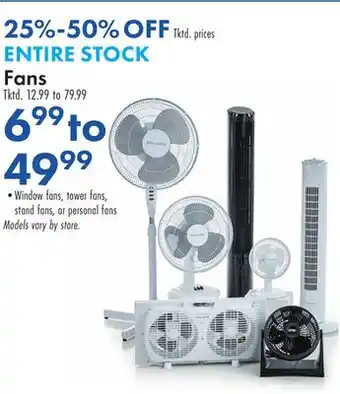 Boscov's ENTIRE STOCK Fans offer
