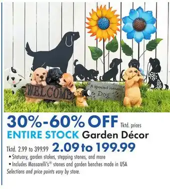 Boscov's ENTIRE STOCK Garden Décor offer